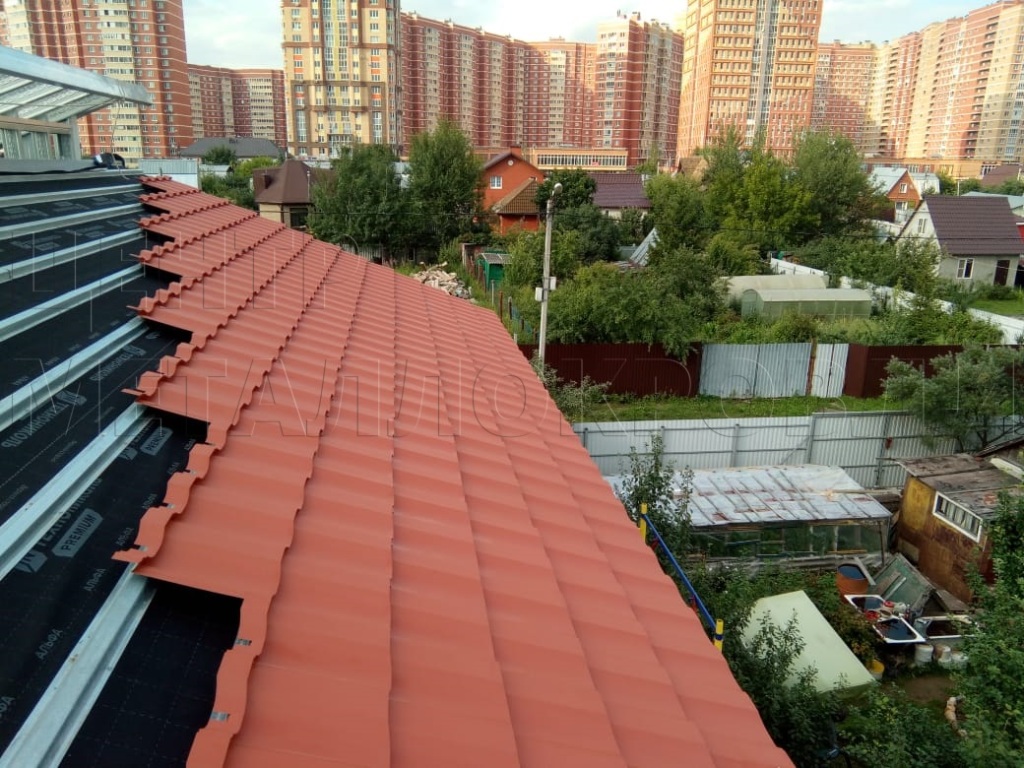 Металлочерепица Геркулес 8004 терракотовый Стальной Бархат от Центра Металокровли в Улан-Удэ