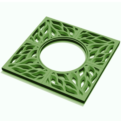 Приствольная решетка ПП ZKING CRUST 1.2х1.2м Зеленая 3