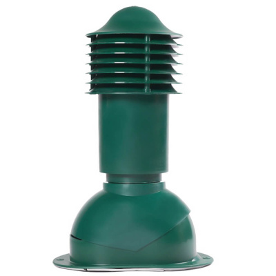 Труба вентиляционная VIOTTO d110мм h550мм для мягкой кровли RAL6005 зеленый мох утепленная вид сбоку